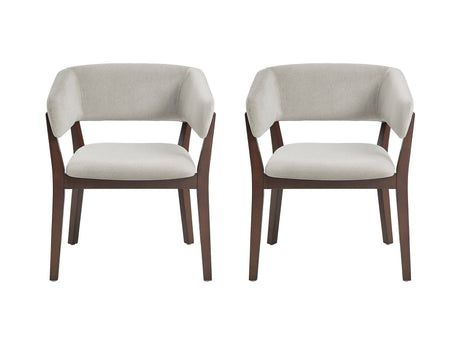 Blake Dining Armchair in Greige (set of 2) by Manhattan Comfort at Eve Furniture
