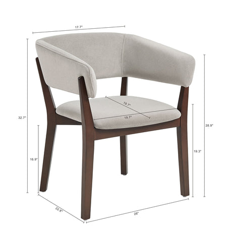Blake Dining Armchair in Greige (set of 4) by Manhattan Comfort at Eve Furniture