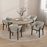 Blake Dining Armchair in Greige (set of 4) by Manhattan Comfort at Eve Furniture