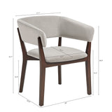 Blake Dining Armchair in Greige (set of 4) by Manhattan Comfort at Eve Furniture