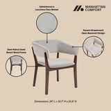 Blake Dining Armchair in Greige (set of 4) by Manhattan Comfort at Eve Furniture