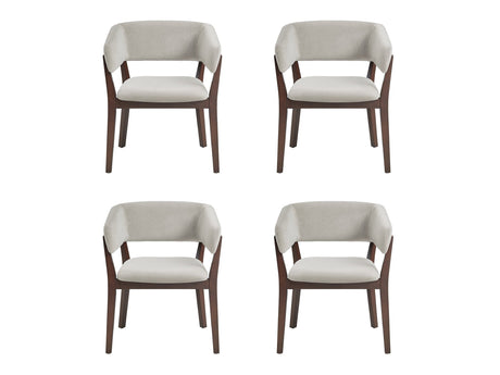 Blake Dining Armchair in Greige (set of 4) by Manhattan Comfort at Eve Furniture