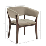 Blake Dining Armchair in Linen (set of 4) by Manhattan Comfort at Eve Furniture