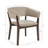 Blake Dining Armchair in Natural by Manhattan Comfort at Eve Furniture