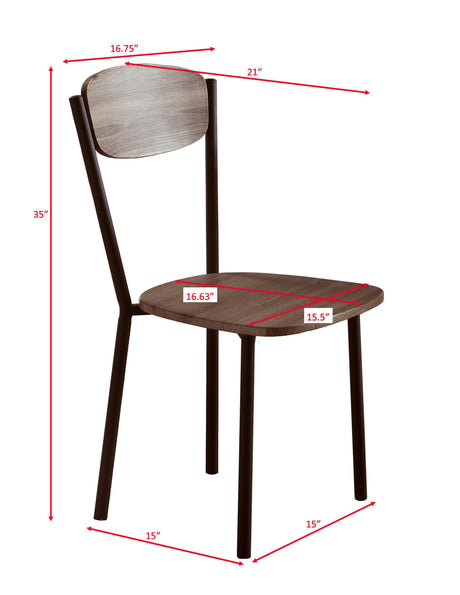Blake Greywash 5-Piece Round Dining Set by Crown Mark at Eve Furniture