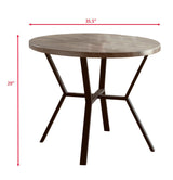 Blake Greywash 5-Piece Round Dining Set by Crown Mark at Eve Furniture