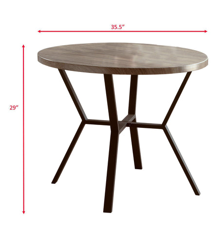 Blake Greywash 5-Piece Round Dining Set by Crown Mark at Eve Furniture