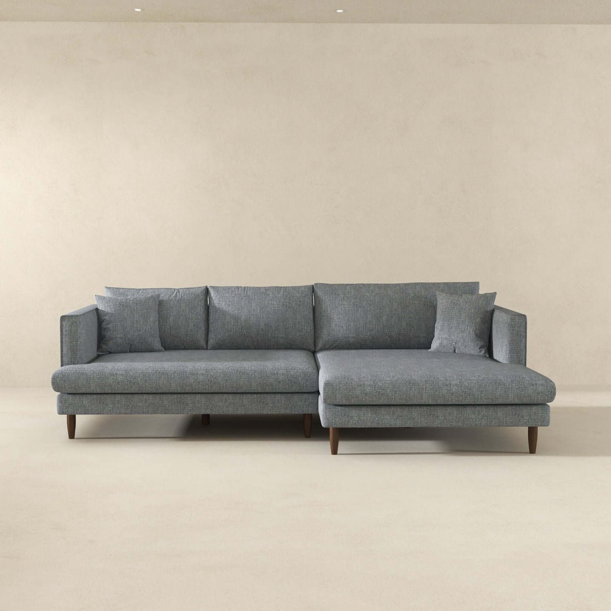 Blake L-Shaped  Sectional Sofa Grey Linen / Left Facing