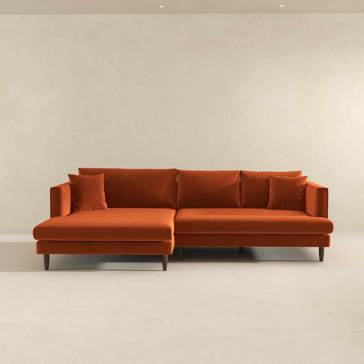 Blake L-Shaped  Sectional Sofa Grey Linen / Left Facing