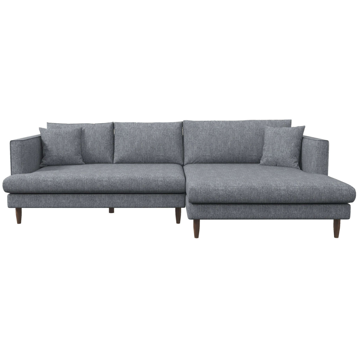 Blake L-Shaped  Sectional Sofa Grey Linen / Right Facing