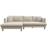 Blake L-Shaped  Sectional Sofa Grey Linen / Right Facing
