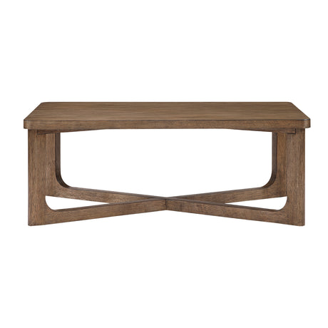 Blake Light Brown Cocktail Table by Homelegance at Eve Furniture