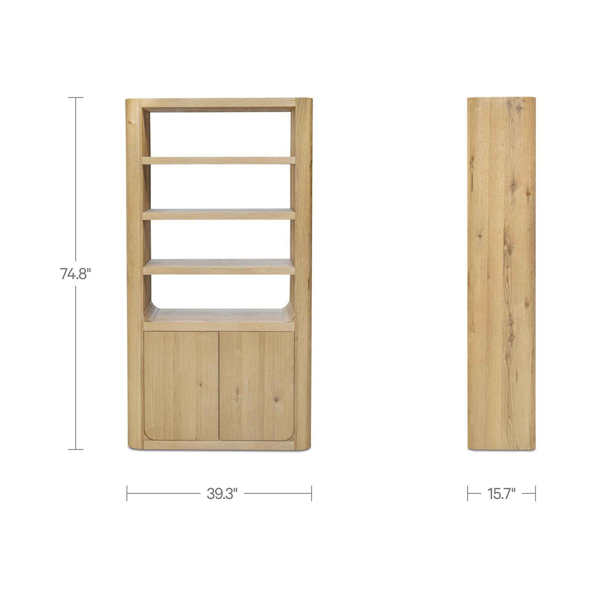 Blake Rustic Oak Tall Cabinet by Moe's Home at Eve Furniture