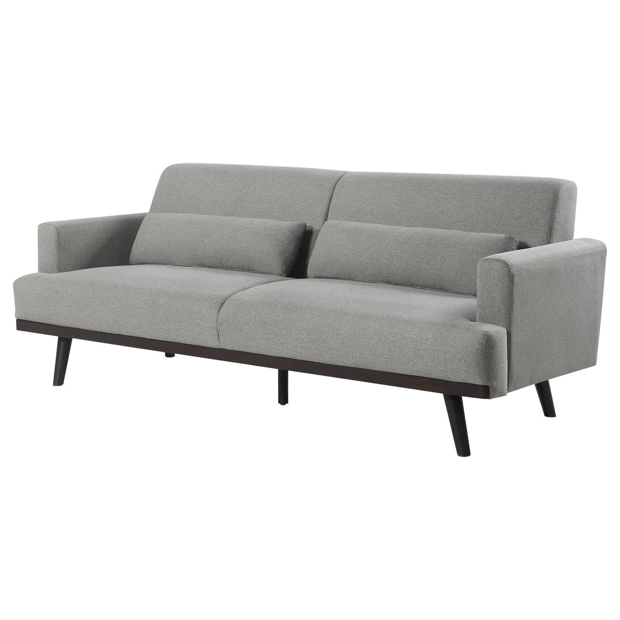 Blake Upholstered Sofa with Track Arms Sharkskin/Dark Brown