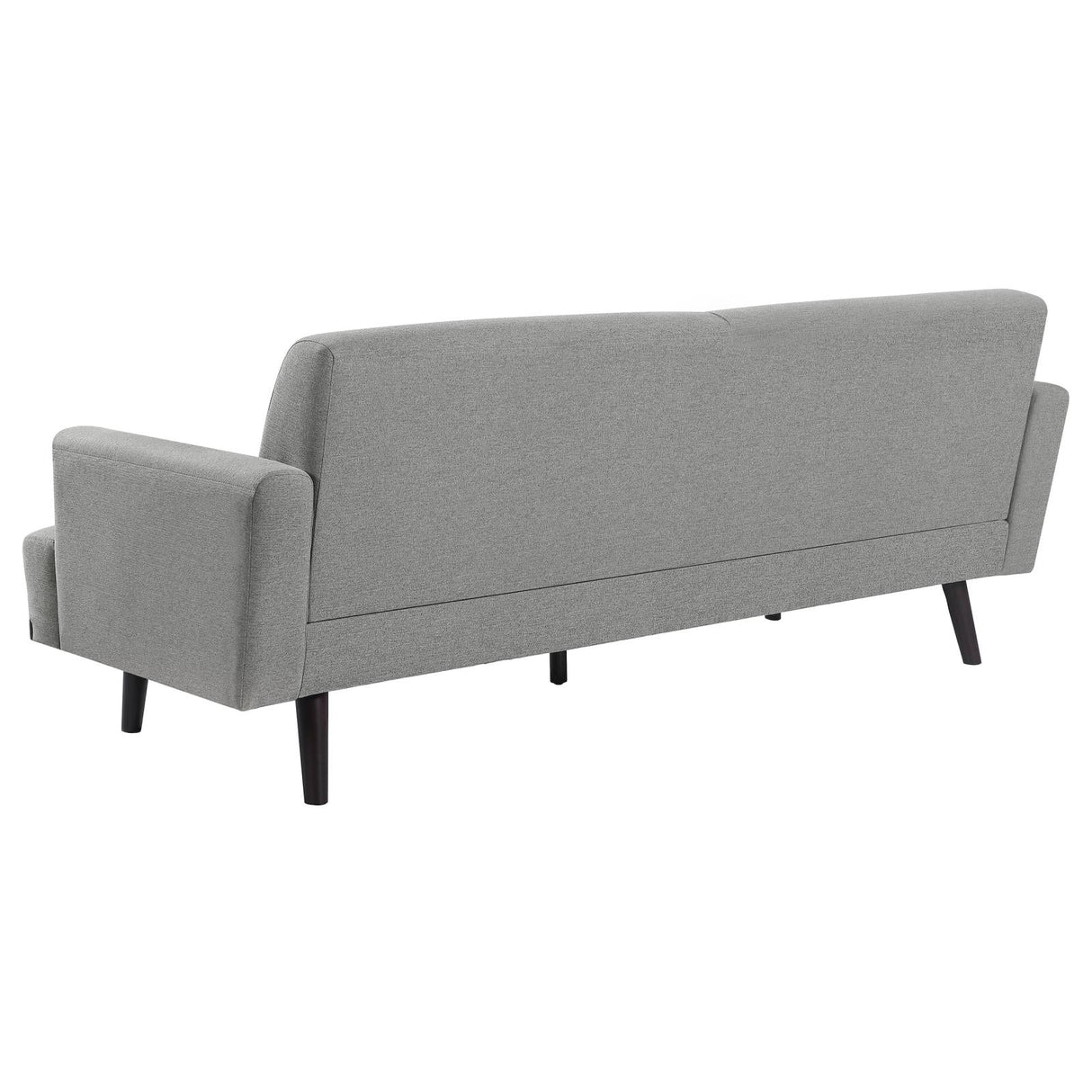 Blake Upholstered Sofa with Track Arms Sharkskin/Dark Brown