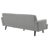 Blake Upholstered Sofa with Track Arms Sharkskin/Dark Brown