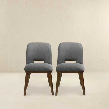 Blaken Dark Grey Fabric Dining Chair (Set Of 2) by Ashcroft Furniture at Eve Furniture