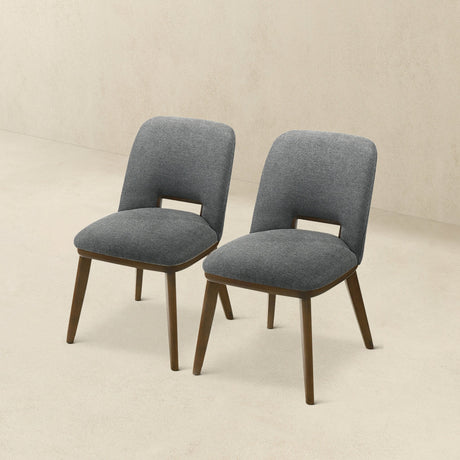 Blaken Dark Grey Fabric Dining Chair (Set Of 2) by Ashcroft Imports at Eve Furniture
