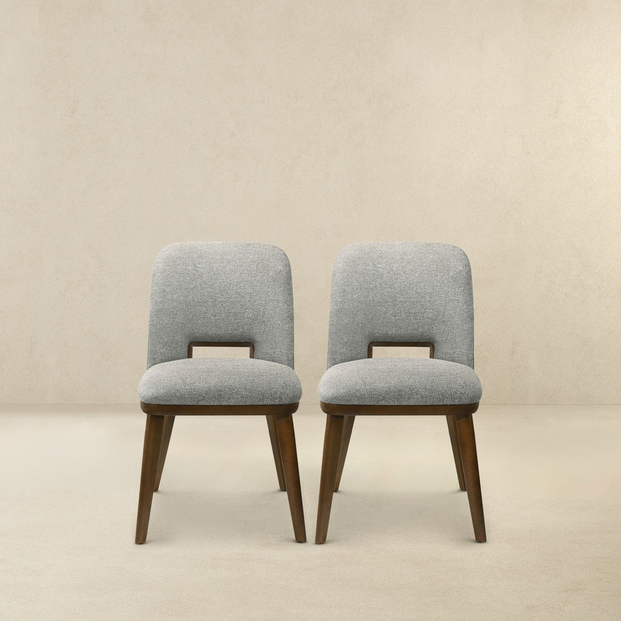 Blaken Light Grey Fabric Dining Chair (Set Of 2) by Ashcroft Furniture at Eve Furniture