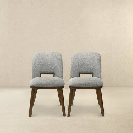 Blaken Light Grey Fabric Dining Chair (Set Of 2) by Ashcroft Imports at Eve Furniture