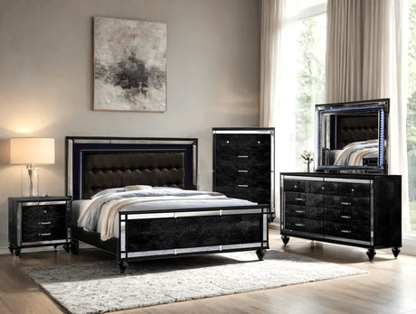 Blanca Black 4-piece King Bedroom Set by Happy Homes at Eve Furniture