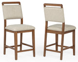 Blanche Brown 5-Piece Round Counter Height Set by Crown Mark at Eve Furniture