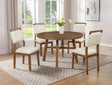 Blanche Brown 5-Piece Round Dining Set by Crown Mark at Eve Furniture