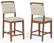 Blanche Brown Counter Height Chair, Set of 2 by Crown Mark at Eve Furniture
