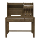 Blanche Brown Gray Desk with Hutch