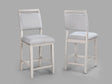 Blanche Gray Round Counter Height Dining Chair, Set of 2 by Crown Mark at Eve Furniture