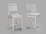 Blanche Gray Round Counter Height Dining Set by Crown Mark at Eve Furniture