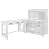 Blanche White 4-Piece Corner Desk