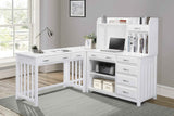 Blanche White 4-Piece Corner Desk