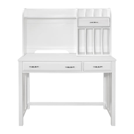 Blanche White Desk with Hutch by Homelegance at Eve Furniture