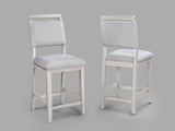 Blanche Gray Round Counter Height Dining Chair, Set of 2 by Crown Mark at Eve Furniture