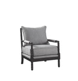 Blanchett Gray/Black Cushion Back Accent Chair