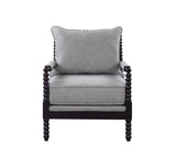 Blanchett Gray/Black Cushion Back Accent Chair