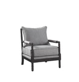 Blanchett Gray/Black Cushion Back Accent Chair by Coaster at Eve Furniture