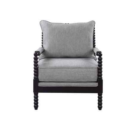 Blanchett Gray/Black Cushion Back Accent Chair by Coaster at Eve Furniture