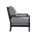 Blanchett Gray/Black Cushion Back Accent Chair by Coaster at Eve Furniture
