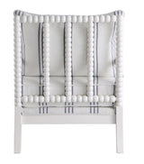 Blanchett White/Navy Upholstered Accent Chair with Spindle Accent by Coaster at Eve Furniture