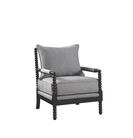 Blanchett Gray/Black Cushion Back Accent Chair by Coaster at Eve Furniture