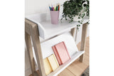 Blariden White/Tan Small Bookcase by Ashley at Eve Furniture