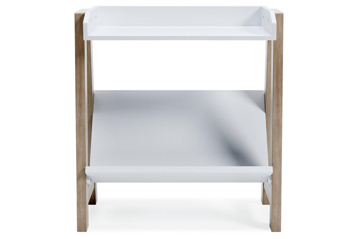 Blariden White/Tan Small Bookcase by Ashley at Eve Furniture