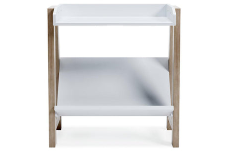 Blariden White/Tan Small Bookcase by Ashley at Eve Furniture