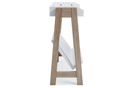 Blariden White/Tan Small Bookcase by Ashley at Eve Furniture