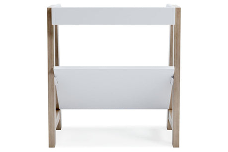 Blariden White/Tan Small Bookcase by Ashley at Eve Furniture