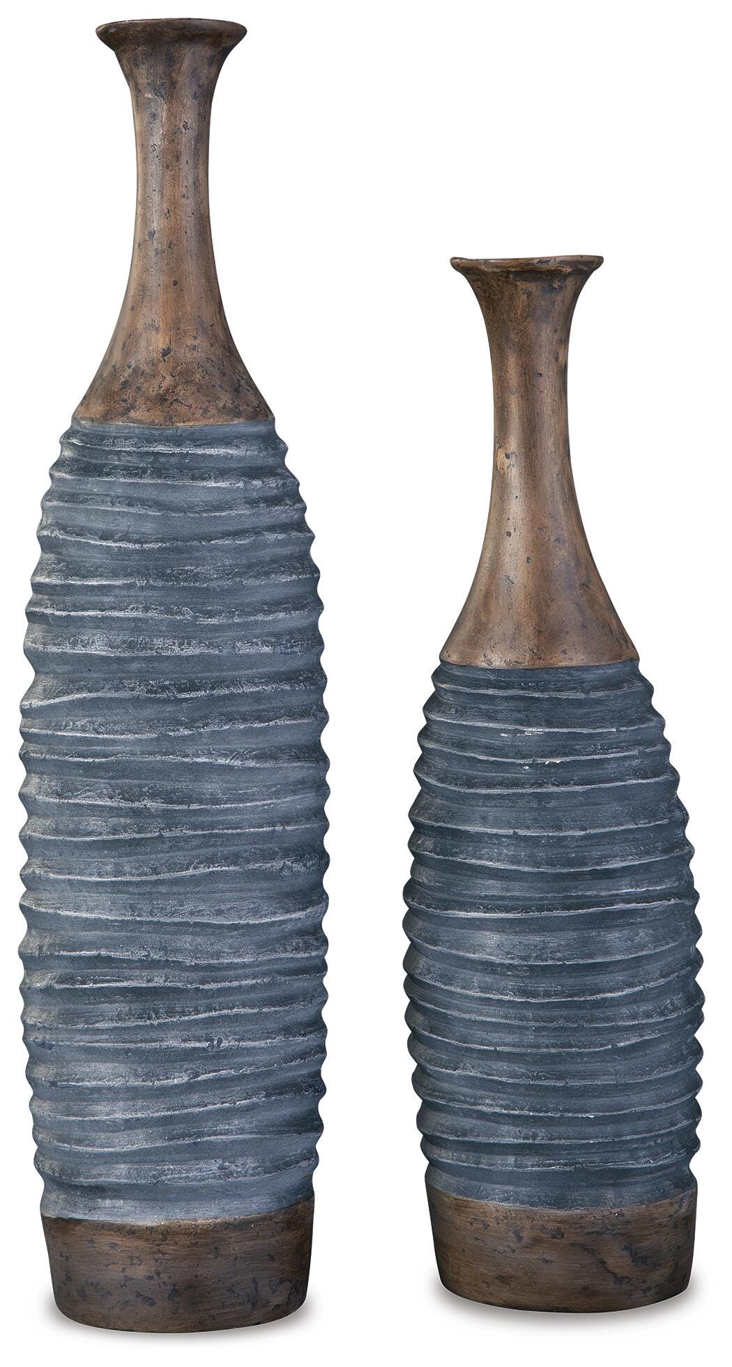 BLAYZE Antique Gray/Brown Vase by ASHLEY FURNITURE at Eve Furniture