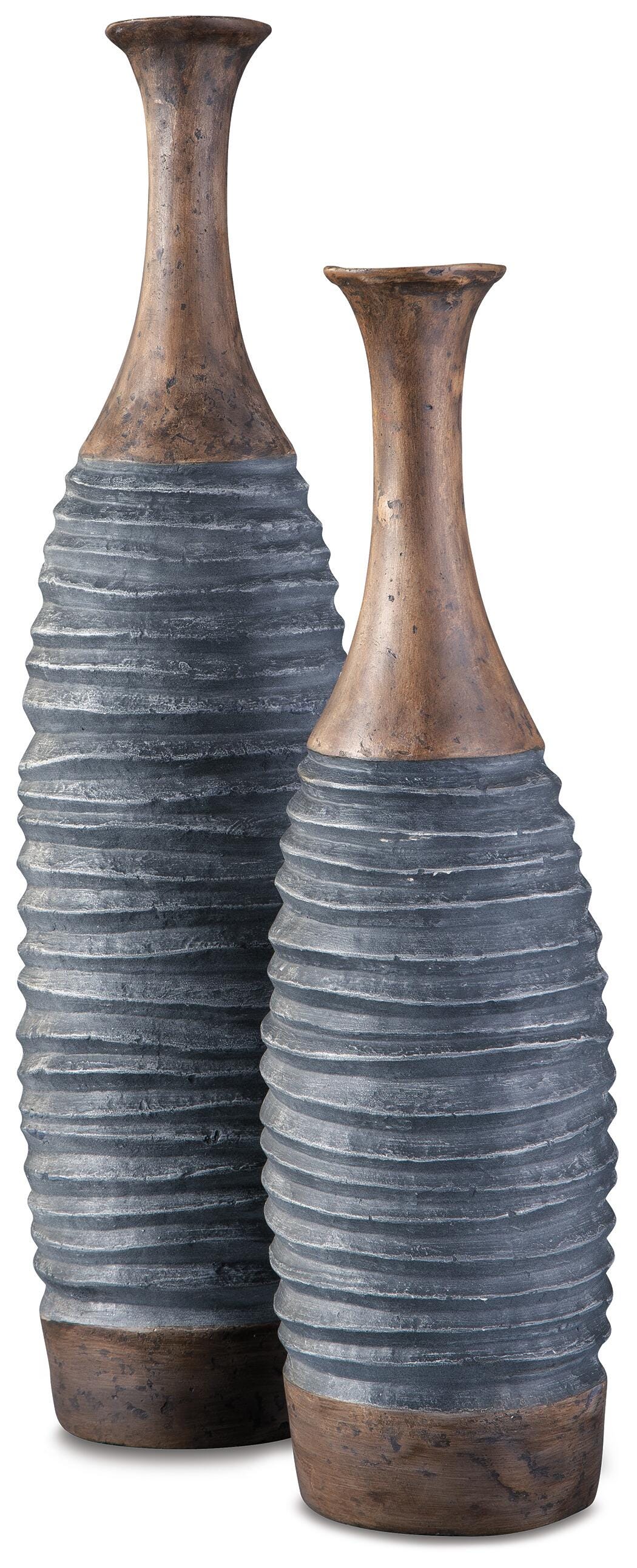 BLAYZE Antique Gray/Brown Vase by ASHLEY FURNITURE at Eve Furniture
