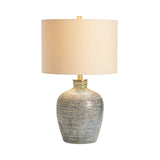 Blaze Blue Earthenware Table Lamp by Crestview at Eve Furniture